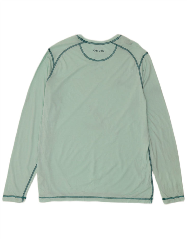 Orvis Mens Top Long Sleeve Medium Green Polyester