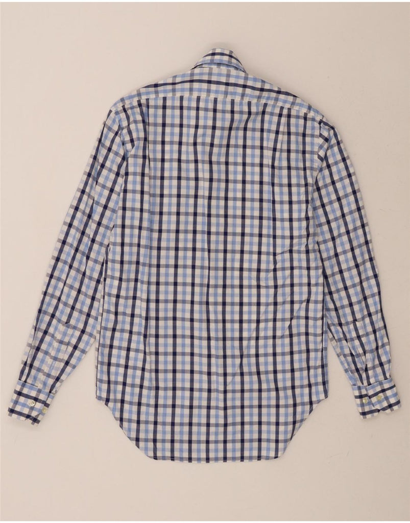 MASSIMO DUTTI Mens Shirt UK 38 Medium Blue Gingham Cotton Vintage Massimo Dutti and Second-Hand Massimo Dutti from Messina Hembry 