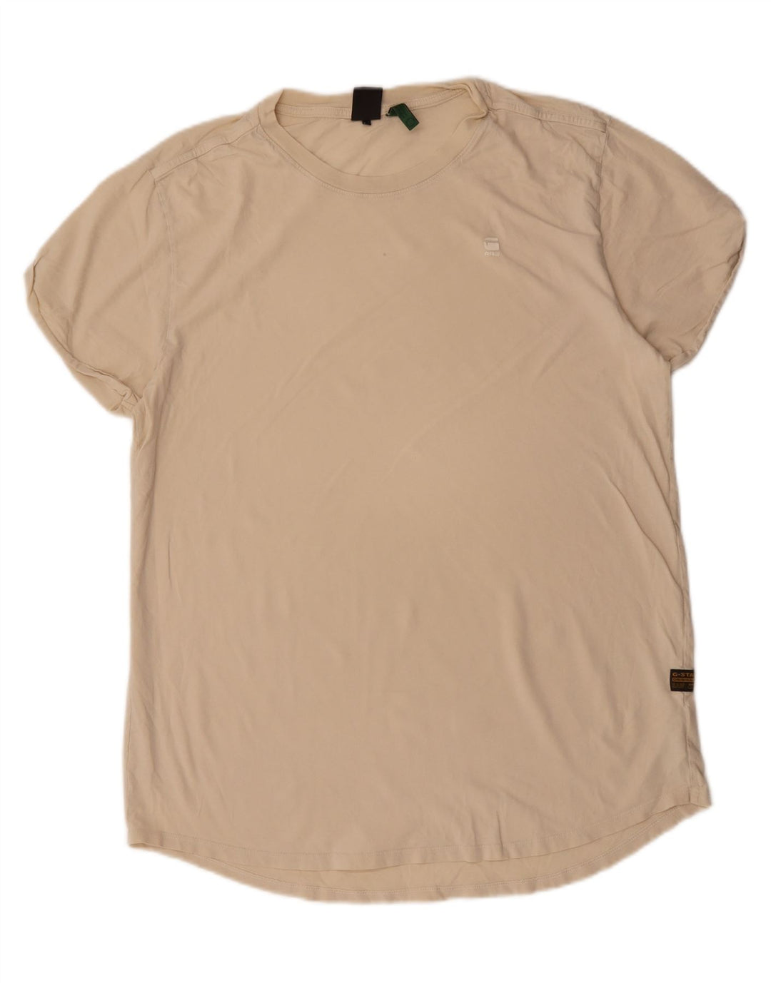 G-Star Mens T-Shirt Top XL Beige Cotton
