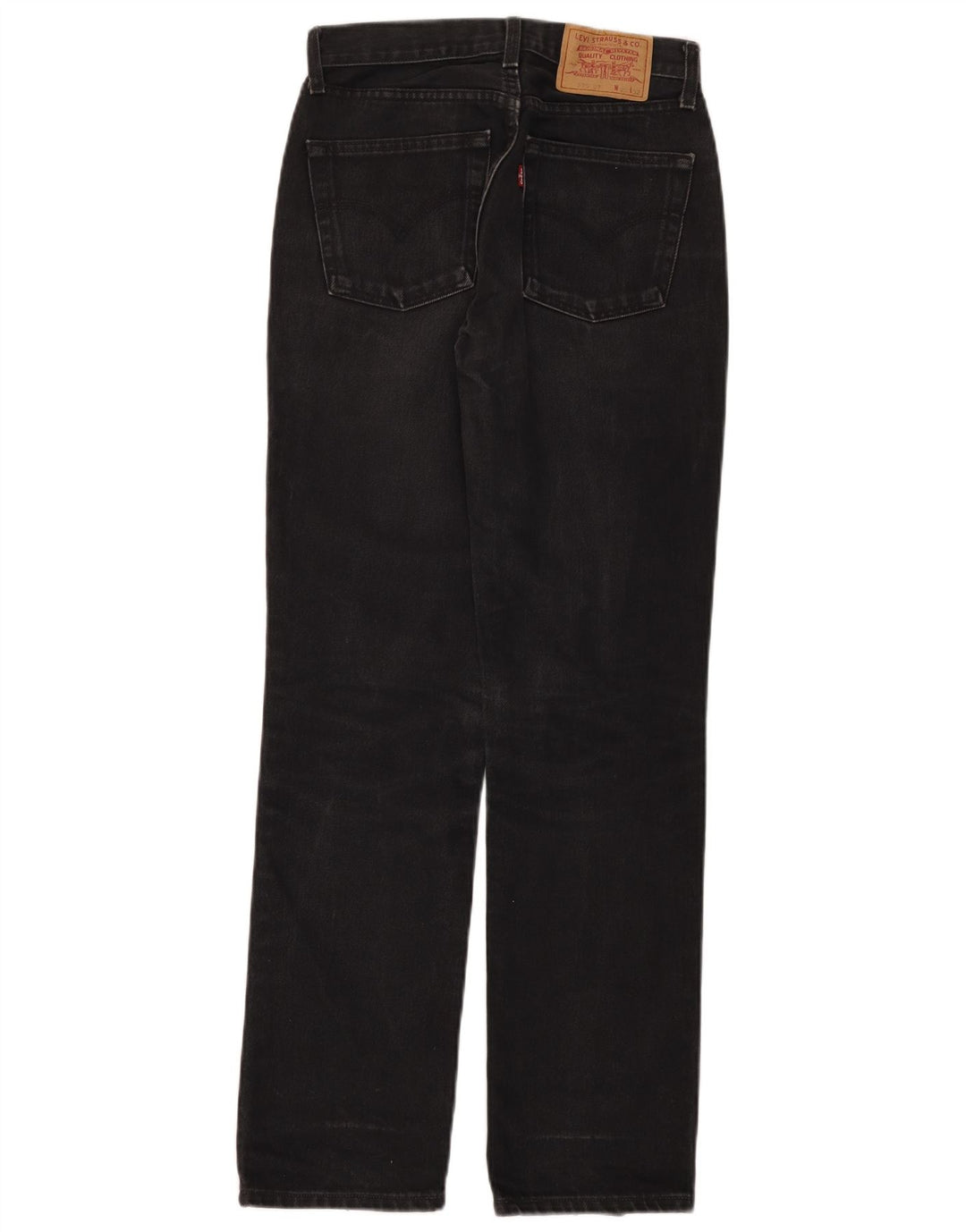 Levi's Womens Baggy Straight Jeans W29 L32 Black Cotton