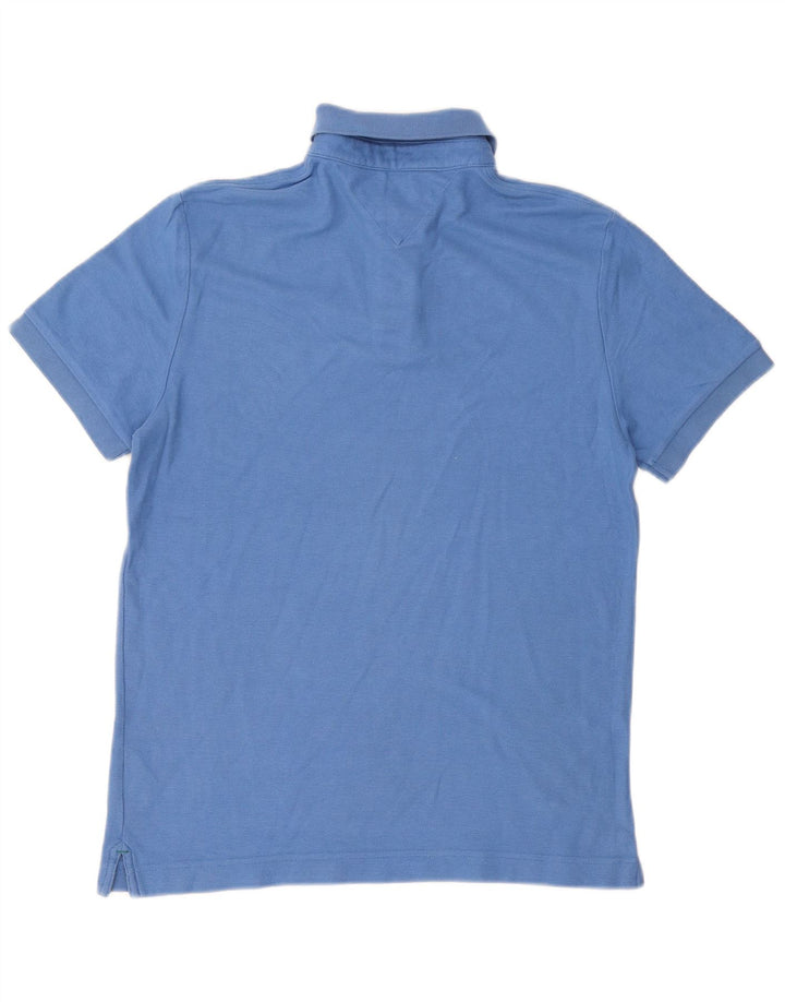 TOMMY HILFIGER Mens Custom Fit Polo Shirt Medium Blue Cotton