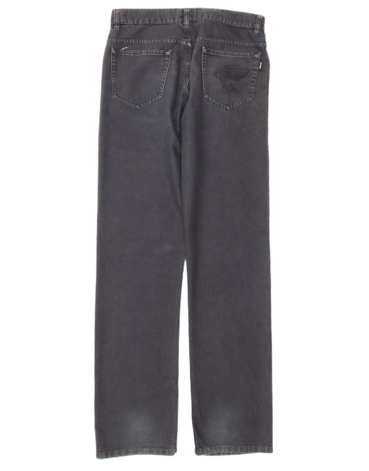 Versace Mens Straight Jeans W34 L34 Grey Cotton