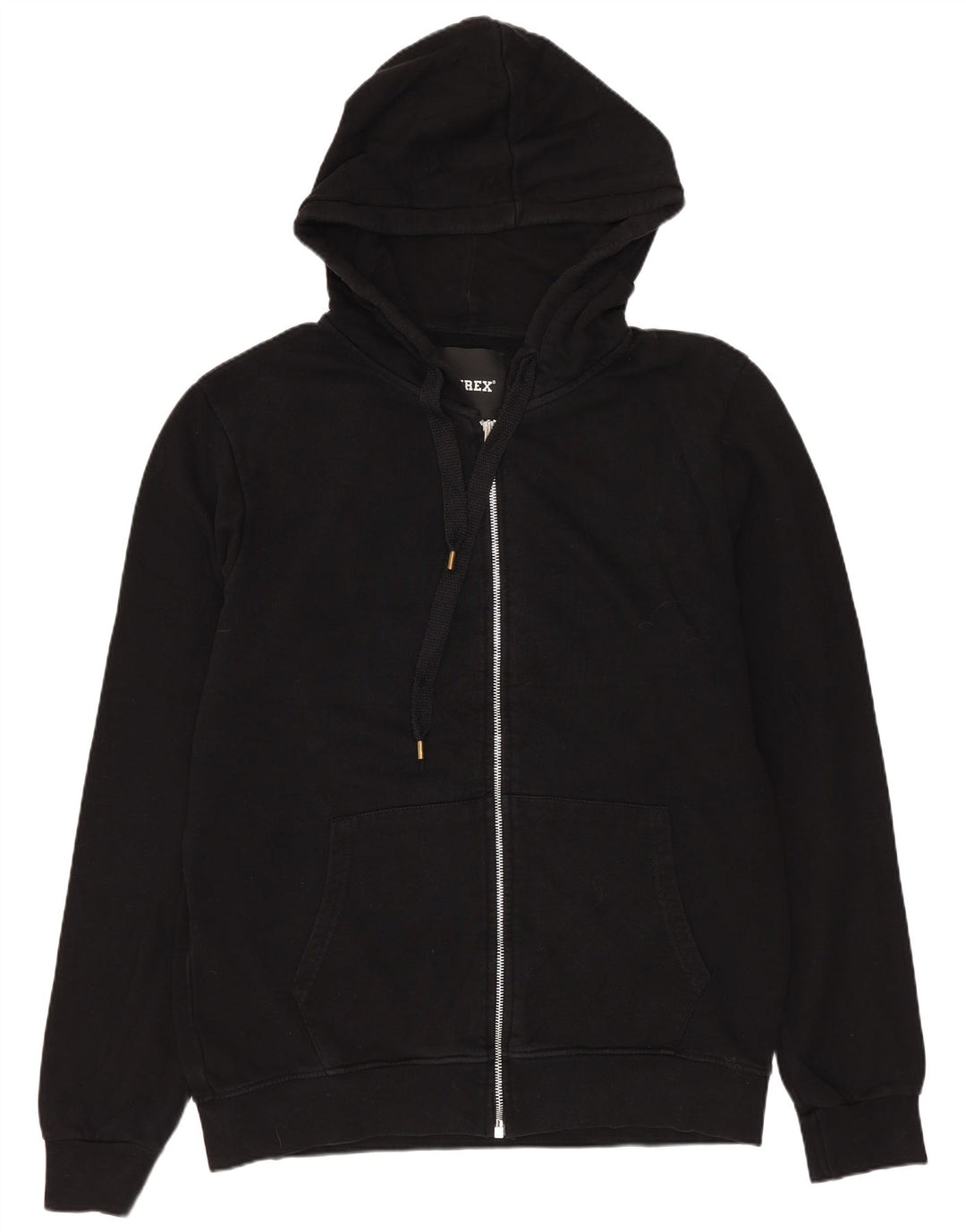 Pyrex Mens Graphic Zip Hoodie Sweater XL Black Cotton