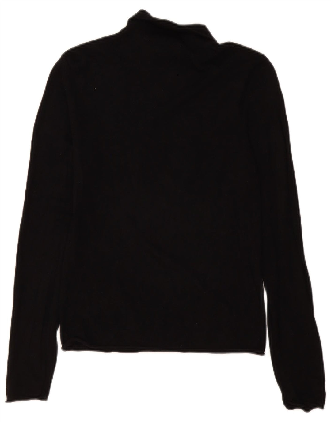 Zara Womens Roll Neck Jumper Sweater UK 12 Medium Black Viscose