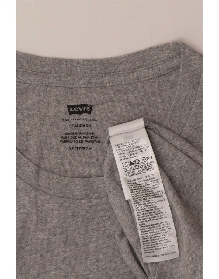Levi's Mens Standard Graphic T-Shirt Top XS Grey Cotton