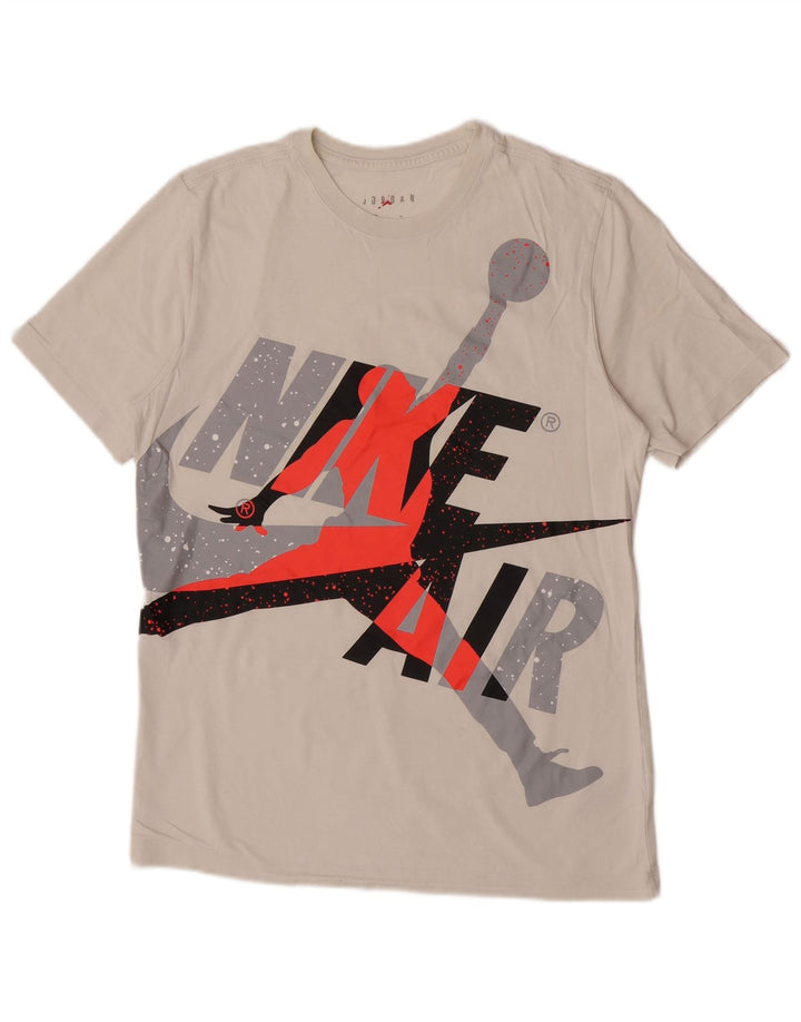 Jordan Mens Graphic T-Shirt Top Medium White Cotton