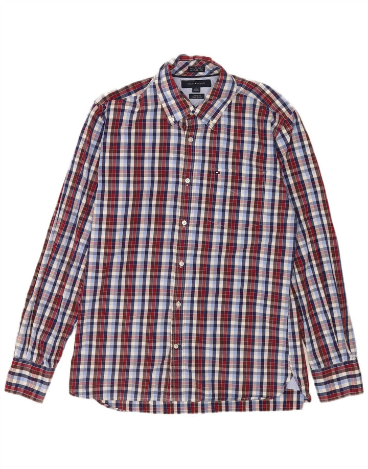 Tommy Hilfiger Mens Shirt Size 15 1/2 16 Medium Multicoloured Check