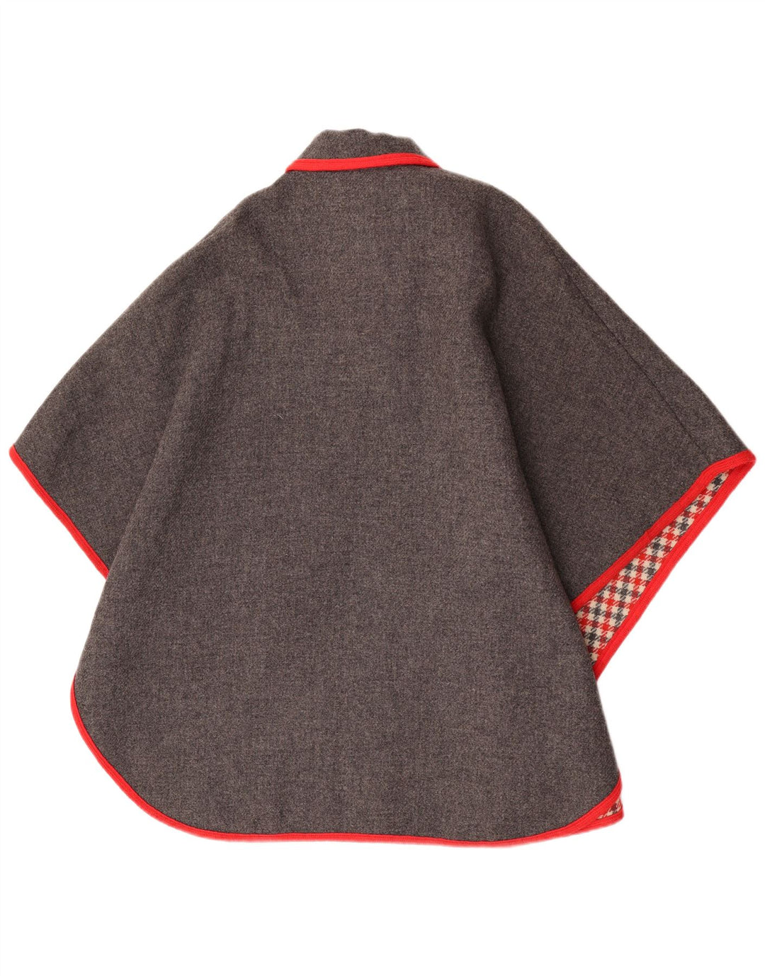 Vintage Womens Cape Coat One Size Grey Wool