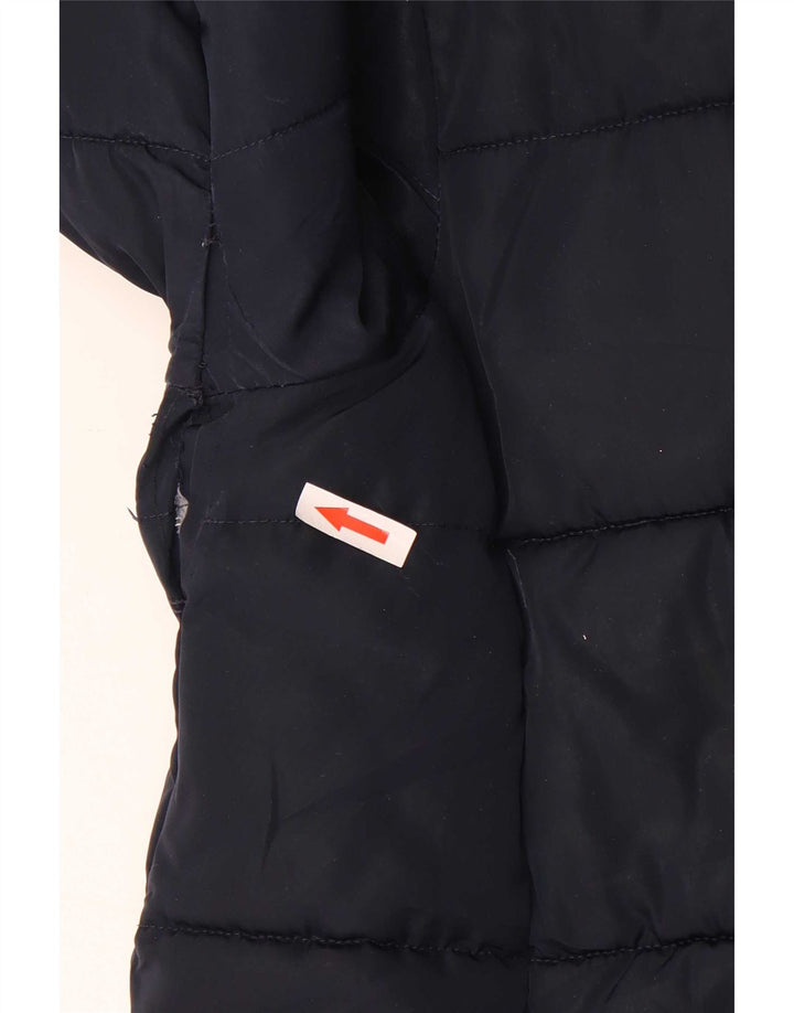 Marks & Spencer Girls Hooded Padded Coat 11-12 Years Navy Blue Polyester