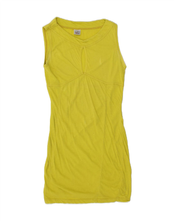 POP 84 Womens Sleeveless Sheath Dress UK 12 Medium Yellow Cotton Vintage POP 84 and Second-Hand POP 84 from Messina Hembry 
