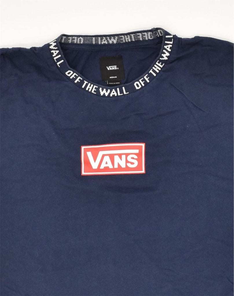 VANS Mens Graphic T-Shirt Top Medium Navy Blue Cotton | Vintage Vans | Thrift | Second-Hand Vans | Used Clothing | Messina Hembry 