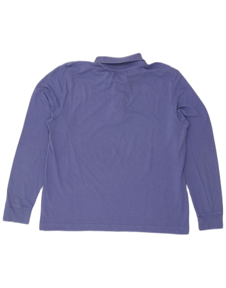 Kappa Mens Long Sleeve Polo Shirt Large Blue