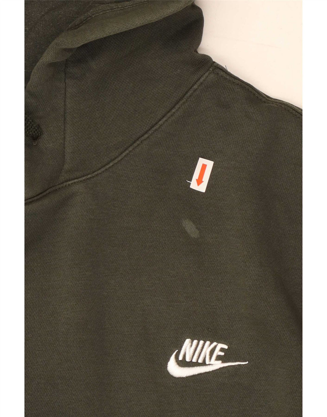 Nike Mens Hoodie Jumper Medium Khaki Cotton