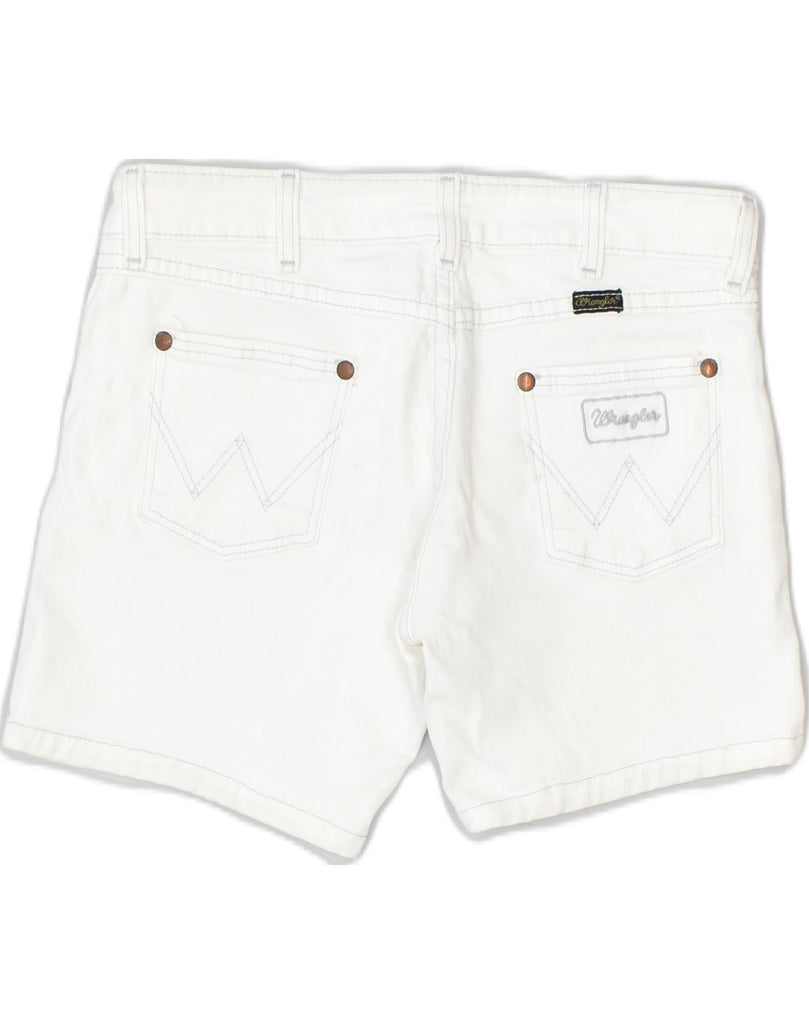 WRANGLER Womens Megan Denim Shorts W31 Medium White Cotton | Vintage | Thrift | Second-Hand | Used Clothing | Messina Hembry 