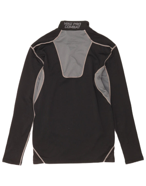 Nike Mens Compression Top Long Sleeve Large Black Colourblock