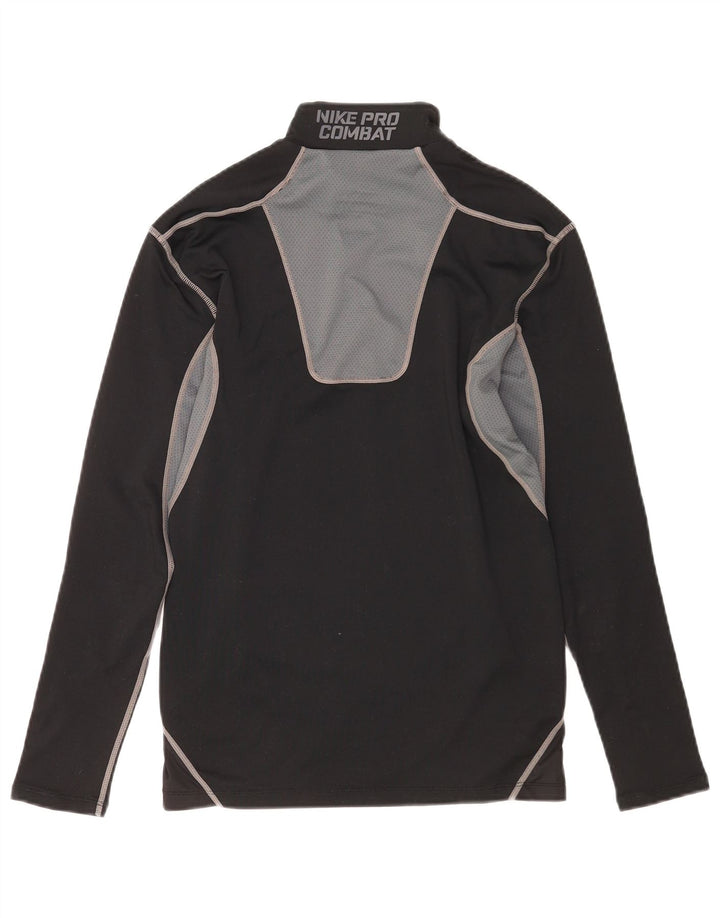 Nike Mens Compression Top Long Sleeve Large Black Colourblock