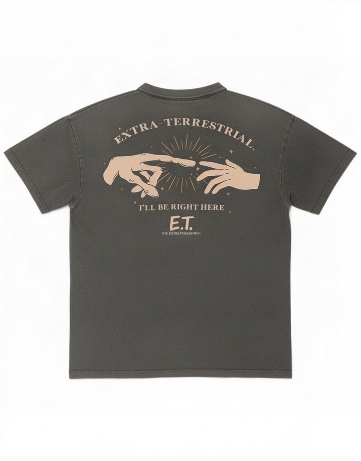 Pull & Bear Mens Graphic T-Shirt Top Small Grey Cotton