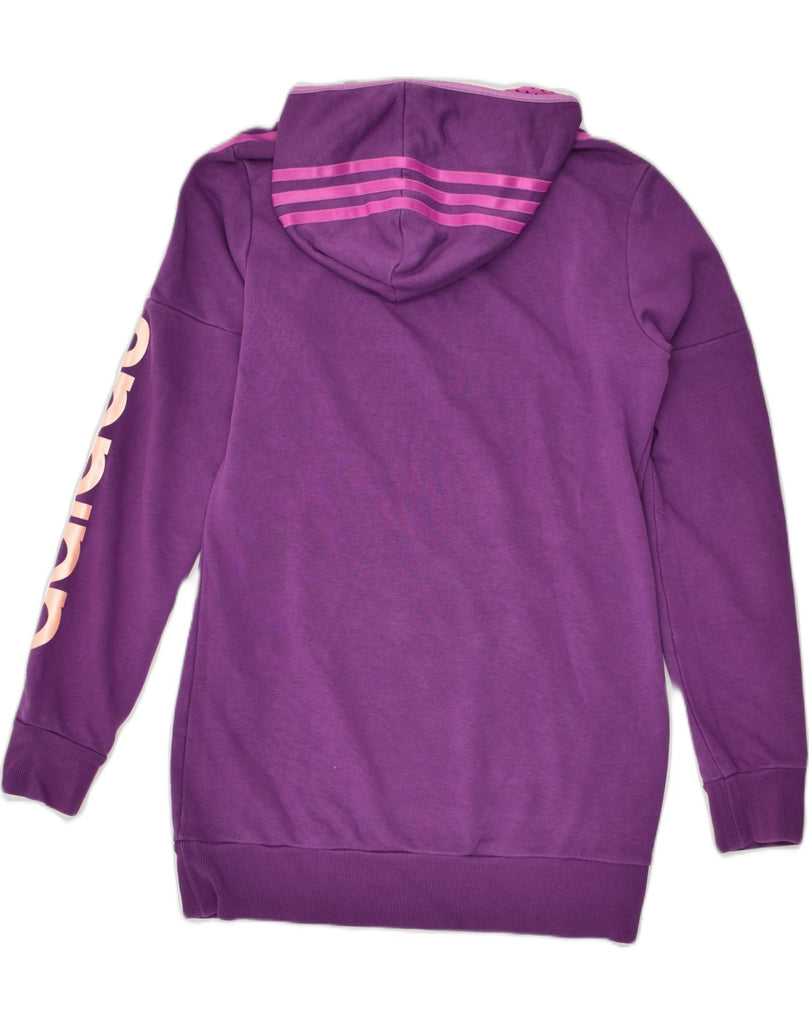 ADIDAS Girls Graphic Hoodie Jumper 13-14 Years Purple Cotton | Vintage Adidas | Thrift | Second-Hand Adidas | Used Clothing | Messina Hembry 