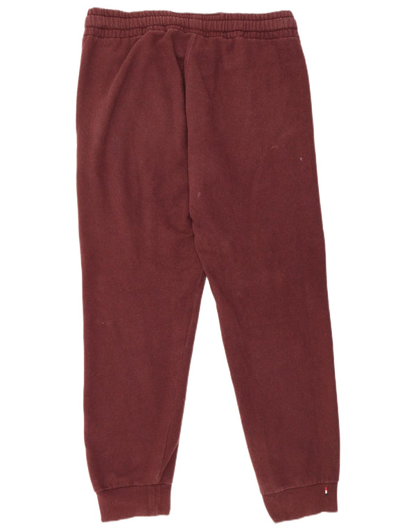 Superdry Mens Graphic Tracksuit Trousers Joggers Large  Burgundy Cotton
