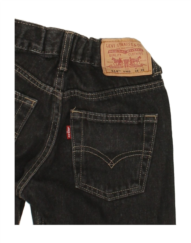 LEVI'S Boys 514 Straight Jeans 7-8 Years W24 L22 Black Cotton | Vintage Levi's | Thrift | Second-Hand Levi's | Used Clothing | Messina Hembry 