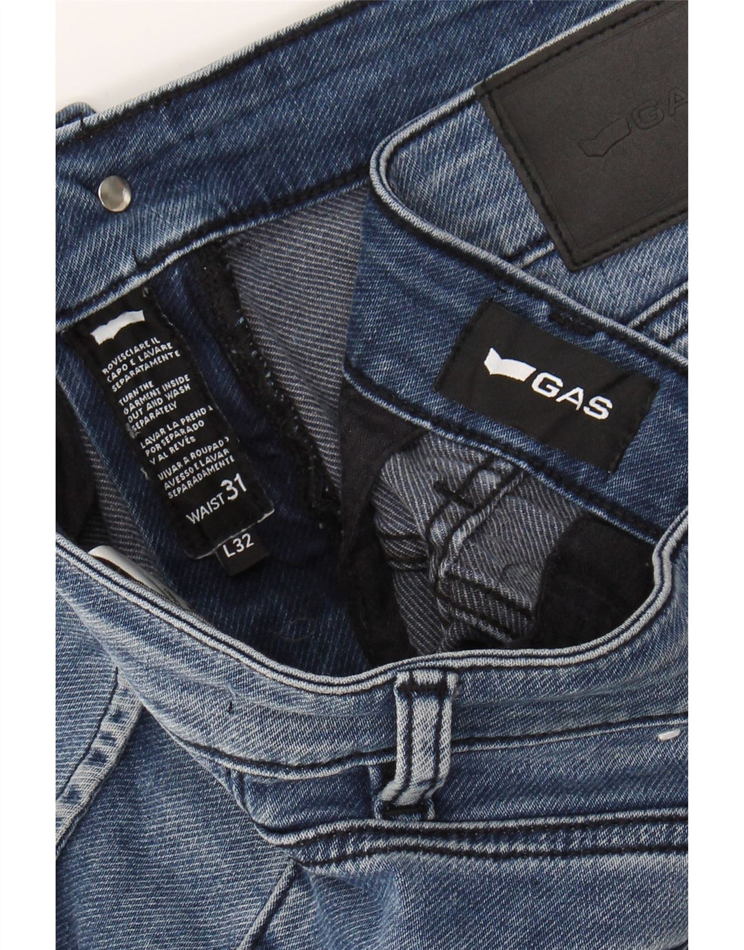 GAS Mens Slim Jeans W31 L32 Blue Cotton Vintage Gas and Second-Hand Gas from Messina Hembry 