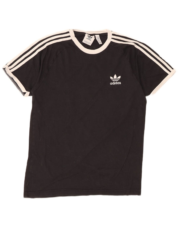 Adidas Mens T-Shirt Top Medium Black Cotton