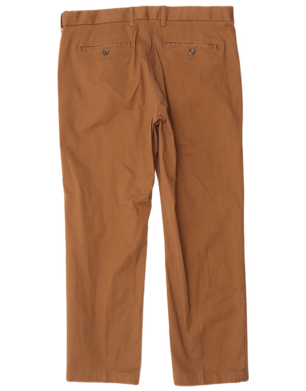 Marks & Spencer Mens Regular Fit Straight Chino Trousers W38 L29 Brown