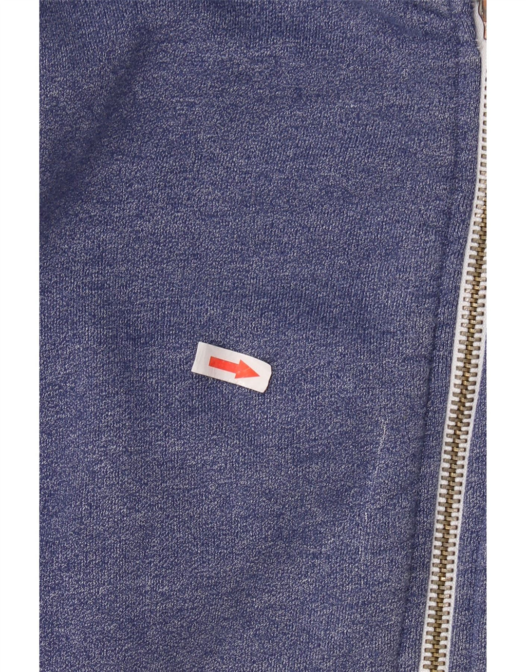SUPERDRY Mens Graphic Zip Hoodie Sweater Small Blue Cotton