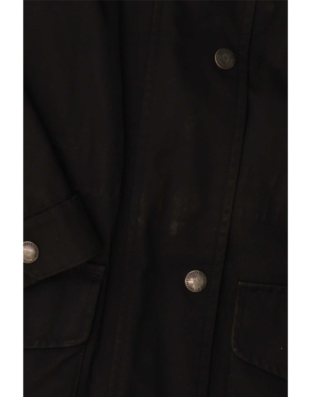 Fat Face Womens Hooded Parka Jacket UK 12 Medium Black Cotton