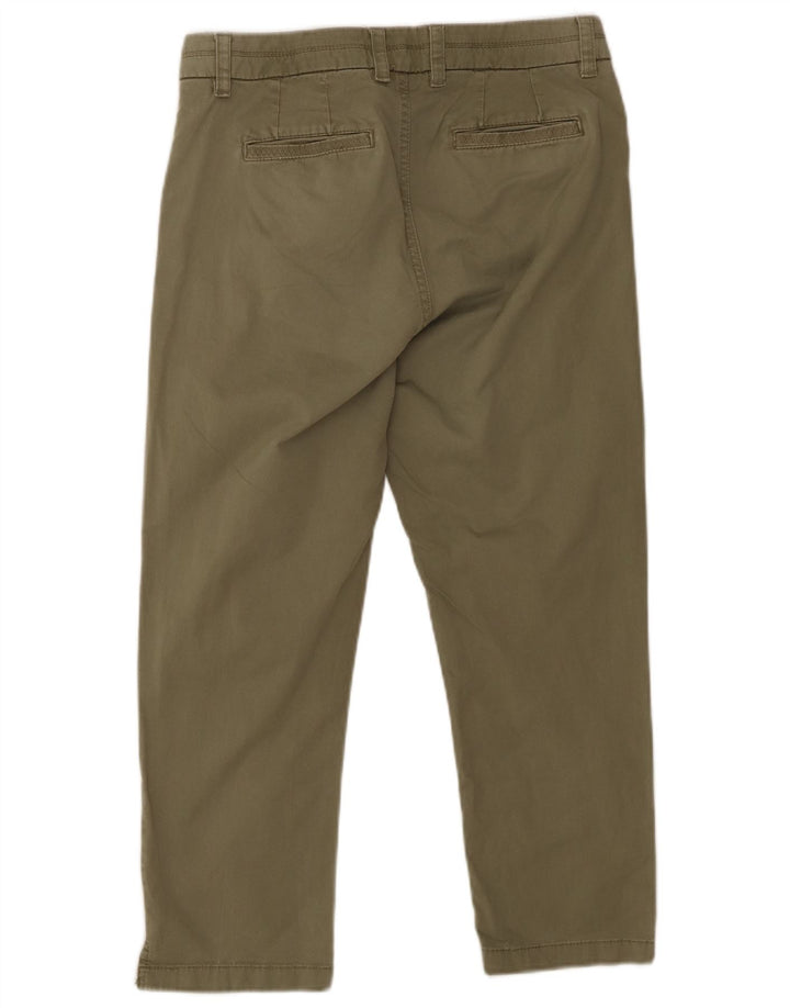Fat Face Womens Slim Capri Trousers UK 12 Medium W30 L23 Green Cotton