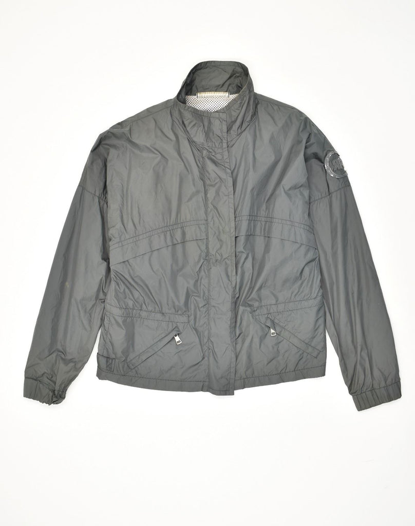 CERRUTI 1881 Womens Rain Jacket IT 44 Medium Grey Nylon | Vintage Cerruti 1881 | Thrift | Second-Hand Cerruti 1881 | Used Clothing | Messina Hembry 