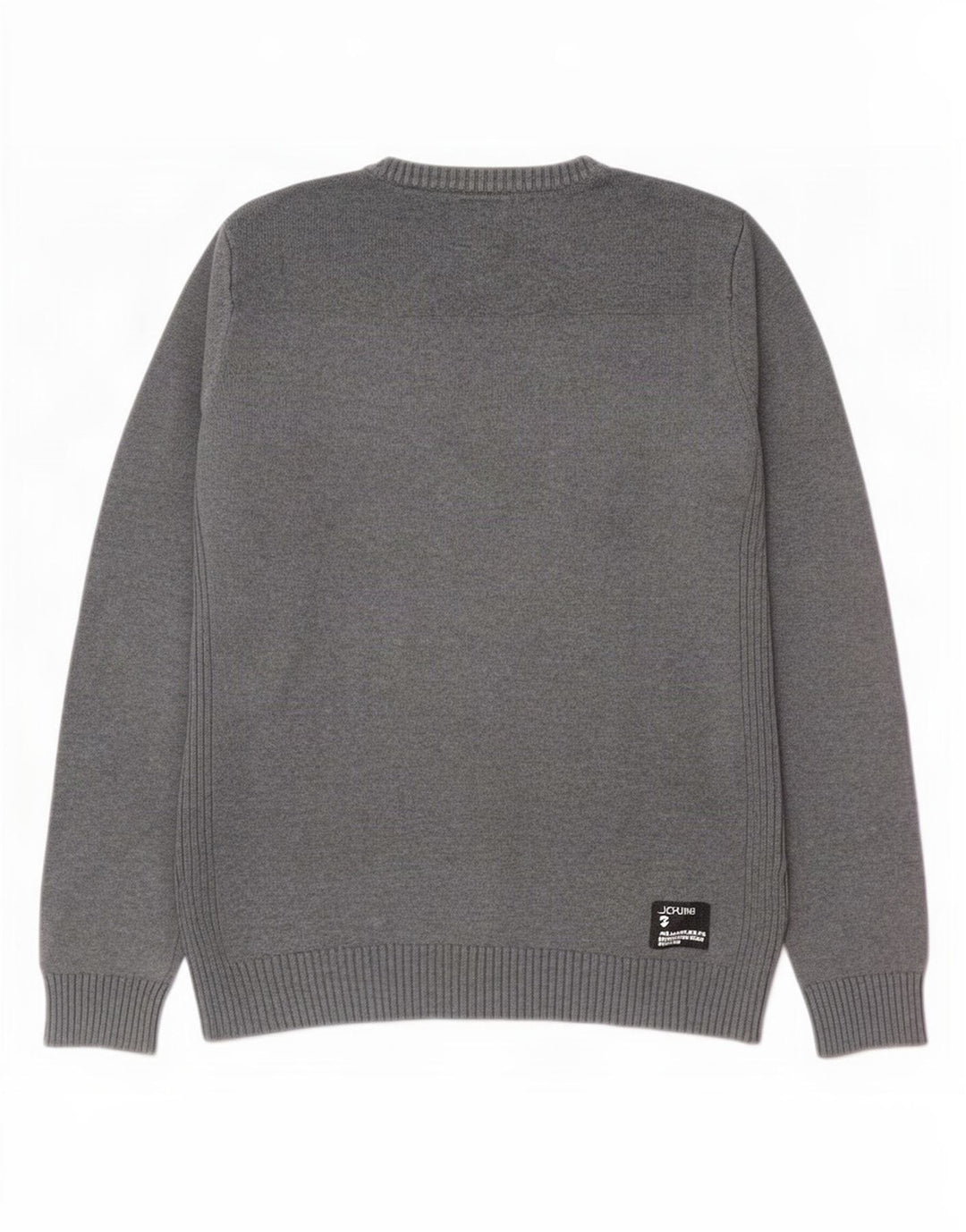 Jack & Jones Mens V-Neck Jumper Sweater Medium Grey Cotton