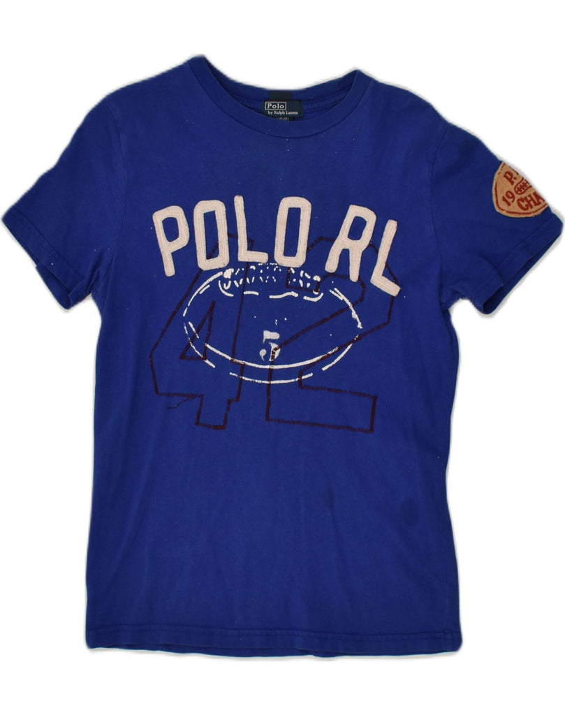 POLO RALPH LAUREN Boys Graphic T-Shirt Top 10-11 Years Medium  Blue Cotton | Vintage Polo Ralph Lauren | Thrift | Second-Hand Polo Ralph Lauren | Used Clothing | Messina Hembry 