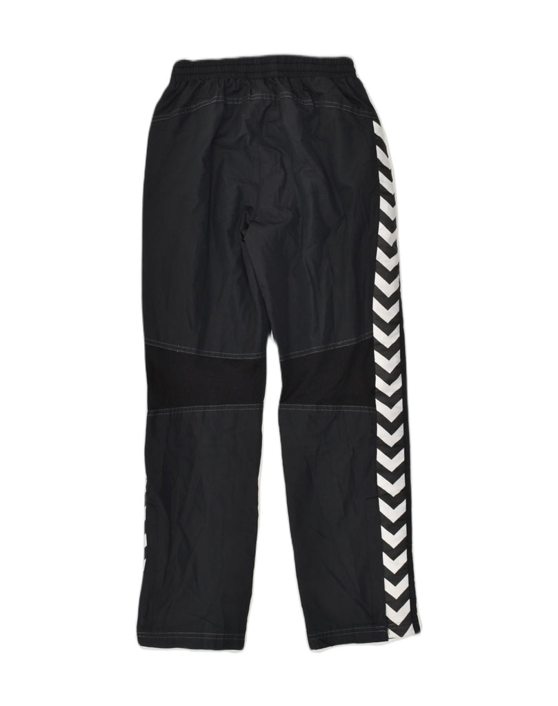 HUMMEL Boys Graphic Tracksuit Trousers 11-12 Years Black Polyester | Vintage Hummel | Thrift | Second-Hand Hummel | Used Clothing | Messina Hembry 