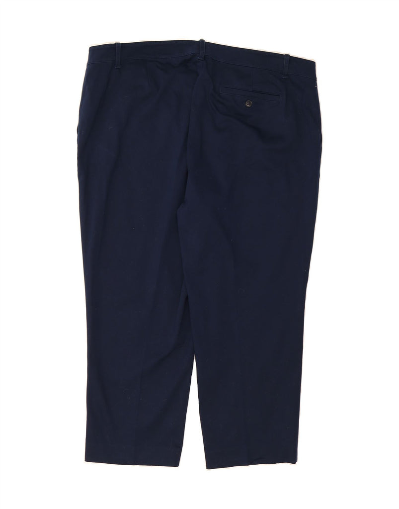 RALPH LAUREN Womens Straight Cropped Trousers Size 20 XL W40 L24 Navy Blue Vintage Ralph Lauren and Second-Hand Ralph Lauren from Messina Hembry 