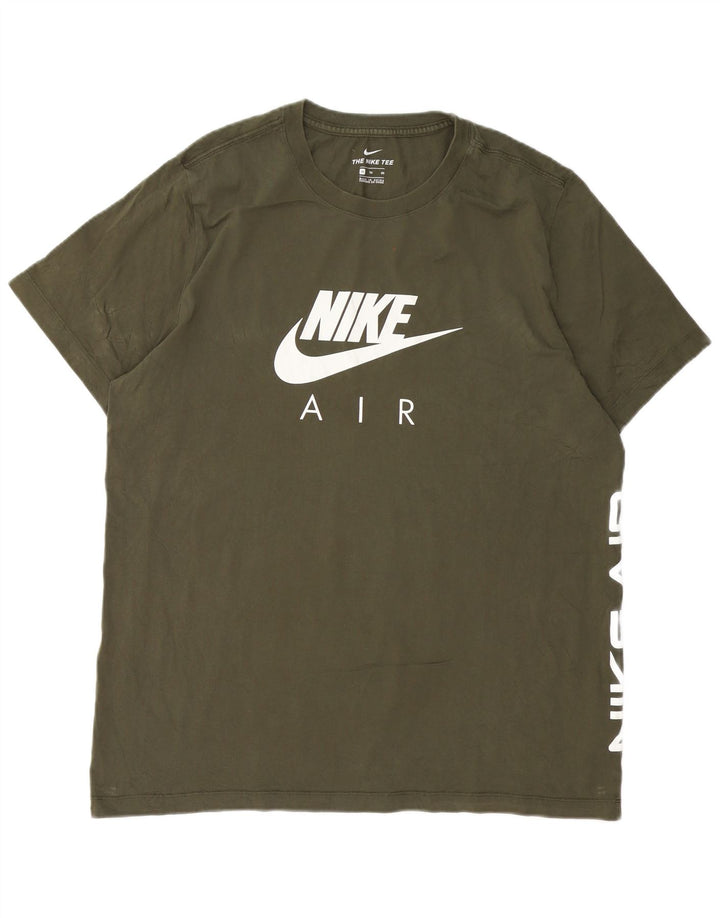 Nike Mens Graphic T-Shirt Top XL Green Cotton