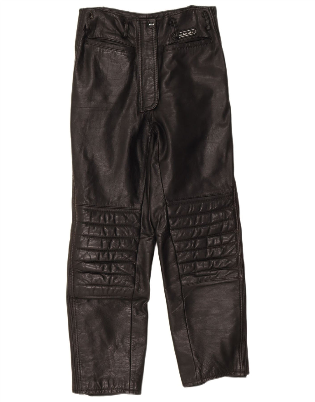 Hein Gericke Womens Leather Biker Trousers W26 L26 Black Leather