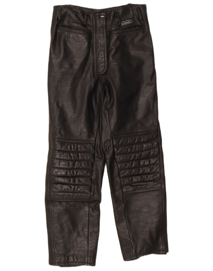 Hein Gericke Womens Leather Biker Trousers W26 L26 Black Leather