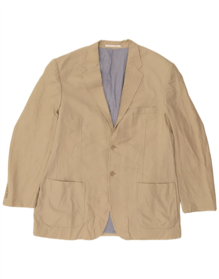Marks & Spencer Mens Longline 2 Button Blazer Jacket UK 38 Medium Beige
