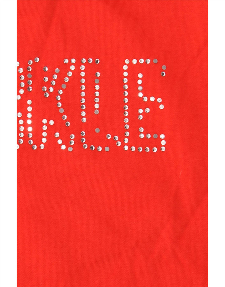 Marks & Spencer Womens Graphic Loose Fit Sweatshirt Jumper UK 12 Medium Red