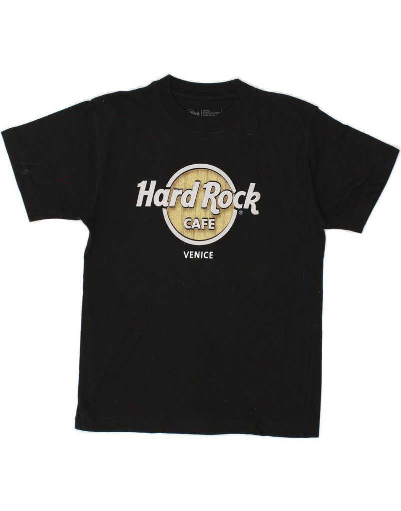 HARD ROCK CAFE Womens Venice Graphic T-Shirt Top UK 10 Small Black Cotton | Vintage Hard Rock Cafe | Thrift | Second-Hand Hard Rock Cafe | Used Clothing | Messina Hembry 