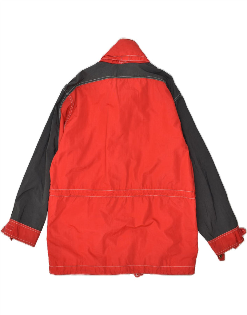 VINTAGE Boys Hooded Windbreaker Jacket 13-14 Years Red Colourblock Nylon | Vintage Vintage | Thrift | Second-Hand Vintage | Used Clothing | Messina Hembry 