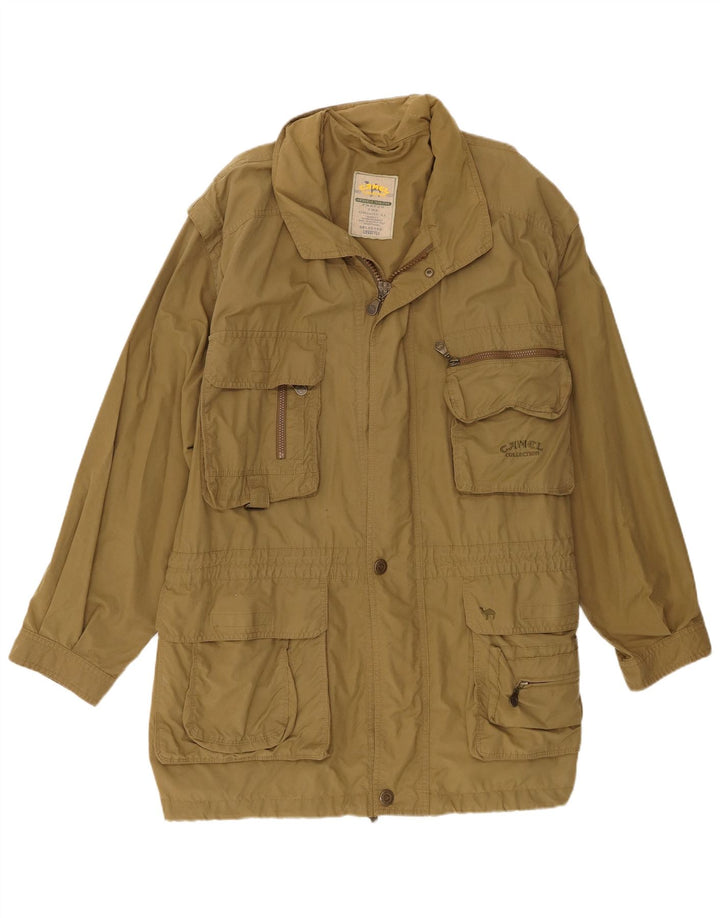 Camel Active Mens Hooded Utility Jacket EU 58 2XL Khaki Cotton