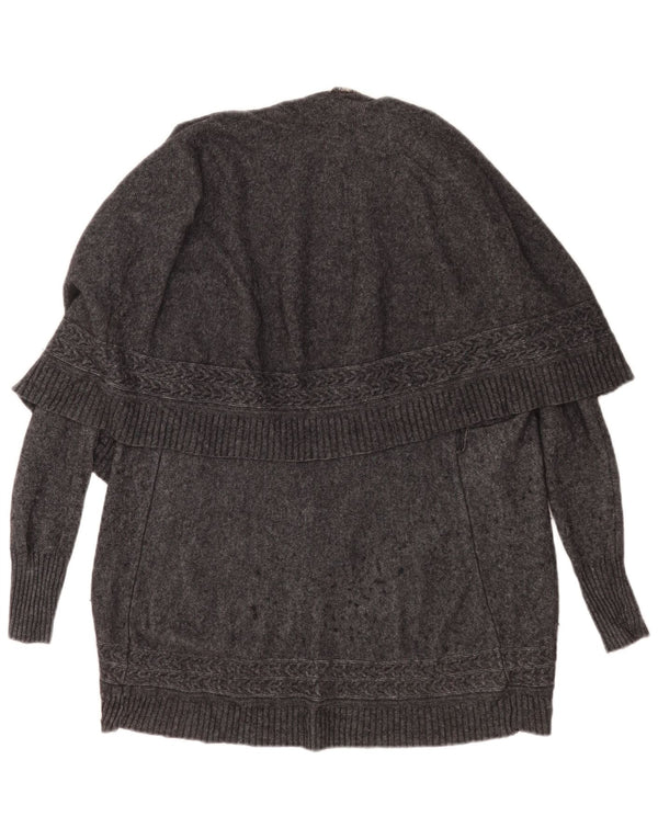 Jigsaw Womens Longline Cardigan Sweater UK 10 Small Grey Wool