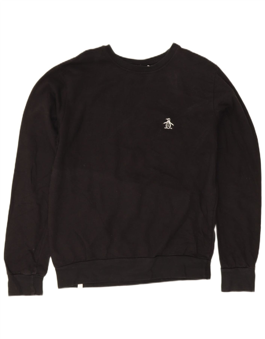 Penguin Mens Sweatshirt Jumper Medium Black Cotton