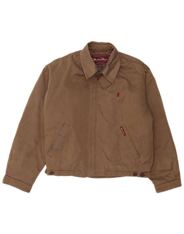 Marlboro Classics Mens Padded Jacket IT 50 Large Beige Cotton