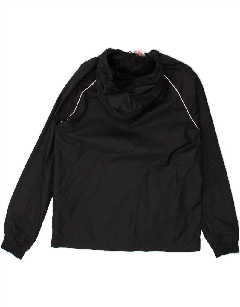 ADIDAS Boys Hooded Tracksuit Top Jacket 13-14 Years Black Polyester Vintage Adidas and Second-Hand Adidas from Messina Hembry 