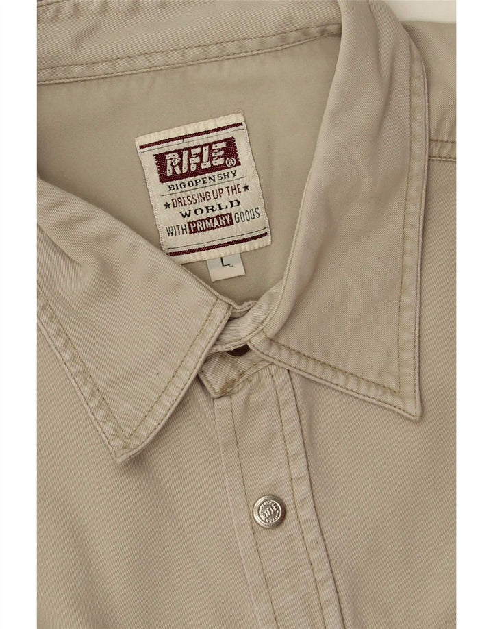 Rifle Mens Shirt Large Grey