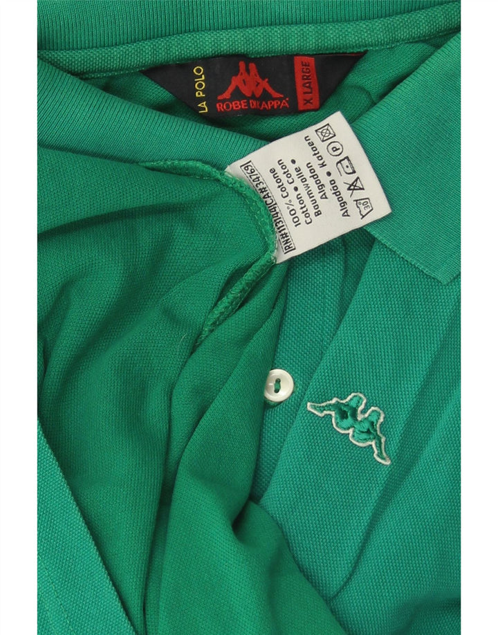 Kappa Mens Polo Shirt XL Green Cotton