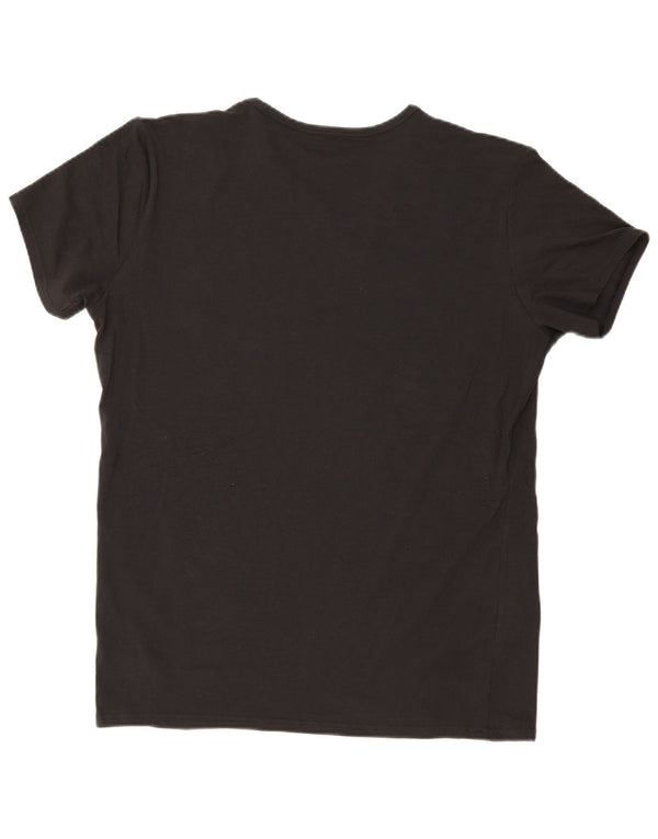 Tommy Hilfiger Mens T-Shirt Top 2XL Black Cotton